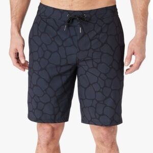 Fair Harbor‎ Swim Trunks Men’s Size Large Black Gray Print